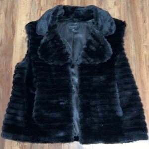 Black Investments Faux Fur Vest.